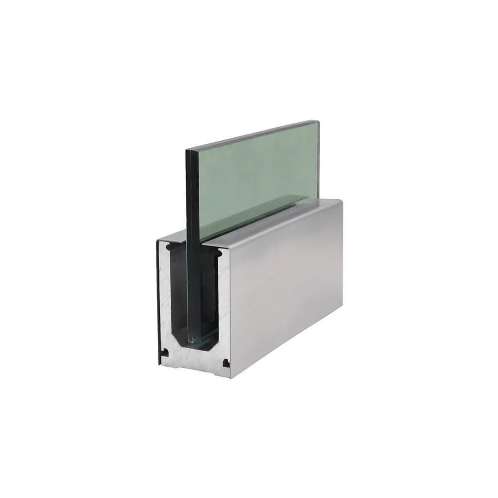 Bộ chân đế kẹp kính lan can không trụ dài 15cm