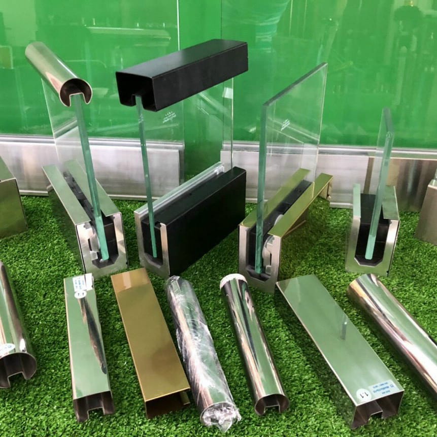 Ốp 2 mặt chân đế Inox 304 xước - Ảnh 3