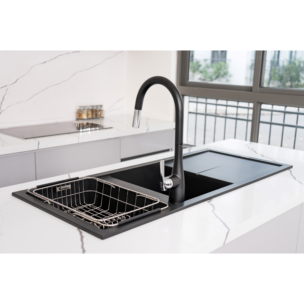 Bồn rửa chén Konox Livello Smart 1160 Black - Ảnh 6