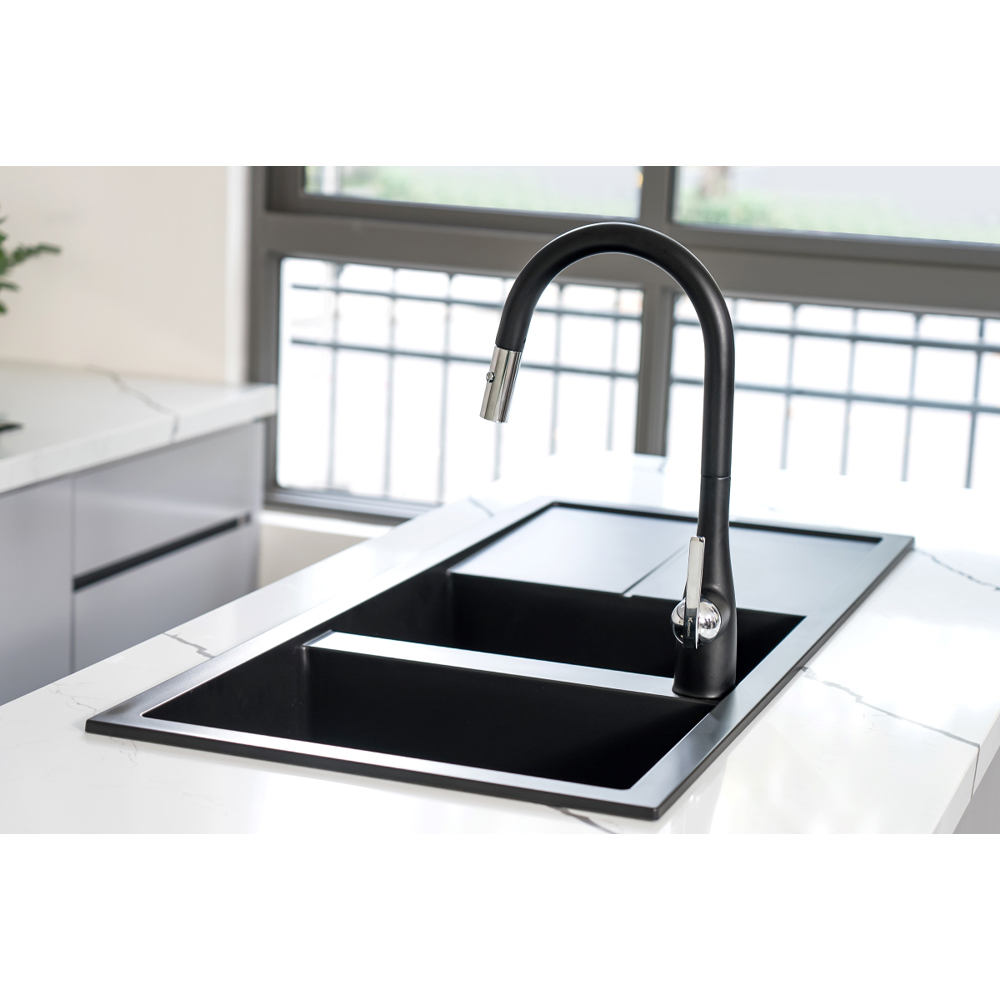 Bồn rửa chén Konox Livello Smart 1160 Black - Ảnh 8