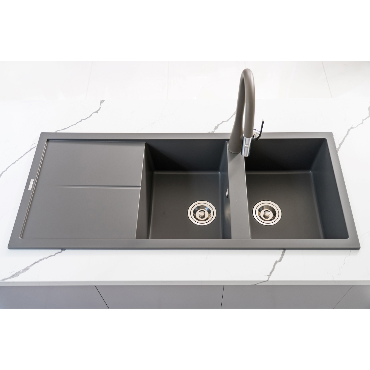 Bộ bồn rửa chén Konox Livello Smart 1160 Grey - Ảnh 8