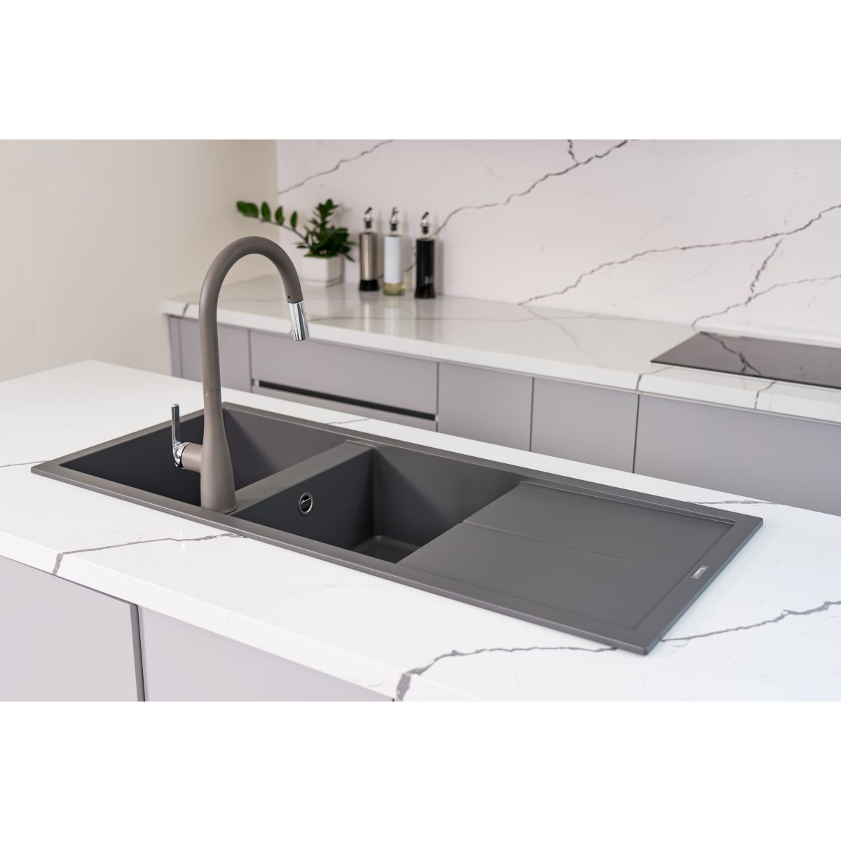 Bộ bồn rửa chén Konox Livello Smart 1160 Grey - Ảnh 10
