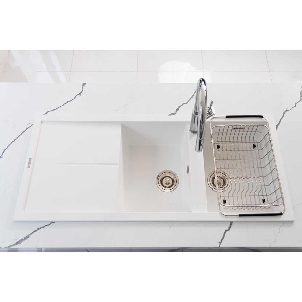 Bồn rửa chén Konox Livello Smart 1160 White Silver - Ảnh 5