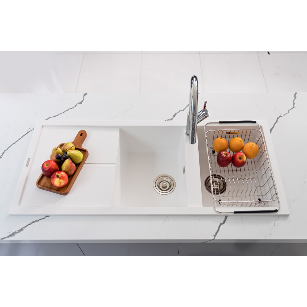 Bồn rửa chén Konox Livello Smart 1160 White Silver - Ảnh 6