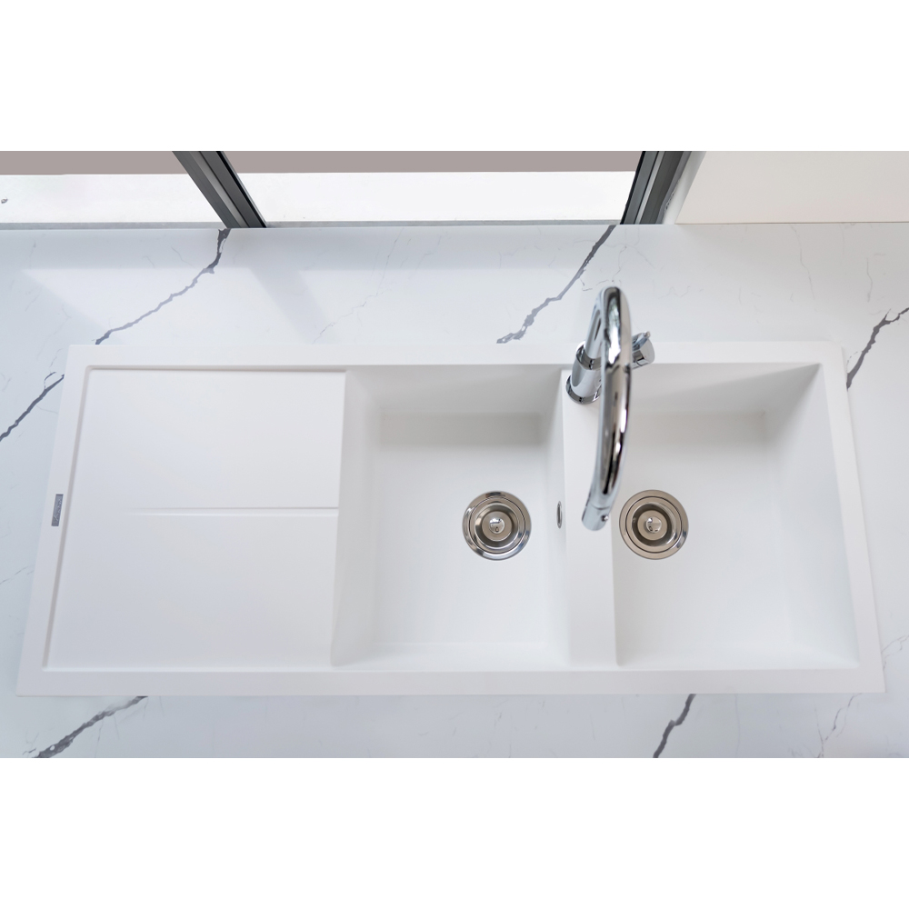 Bồn rửa chén Konox Livello Smart 1160 White Silver - Ảnh 7