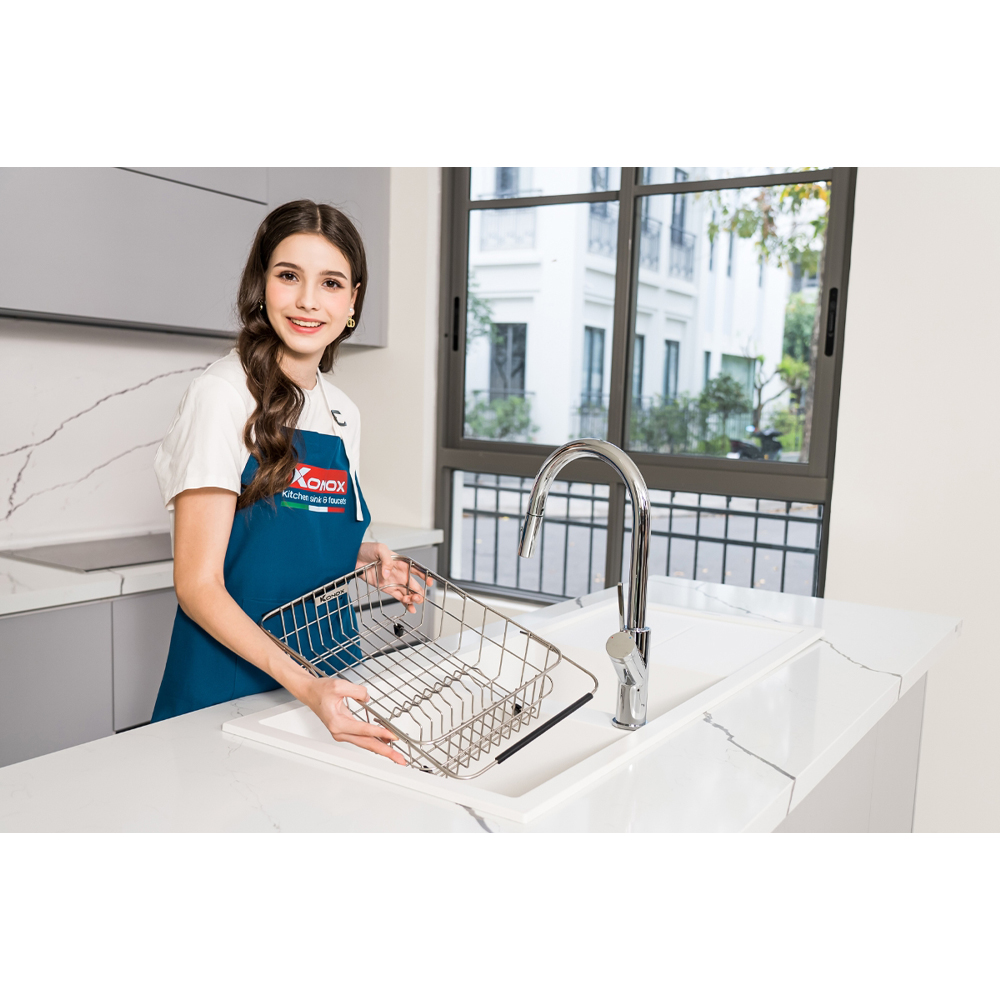 Bồn rửa chén Konox Livello Smart 1160 White Silver - Ảnh 8