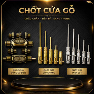 Chốt cửa gỗ