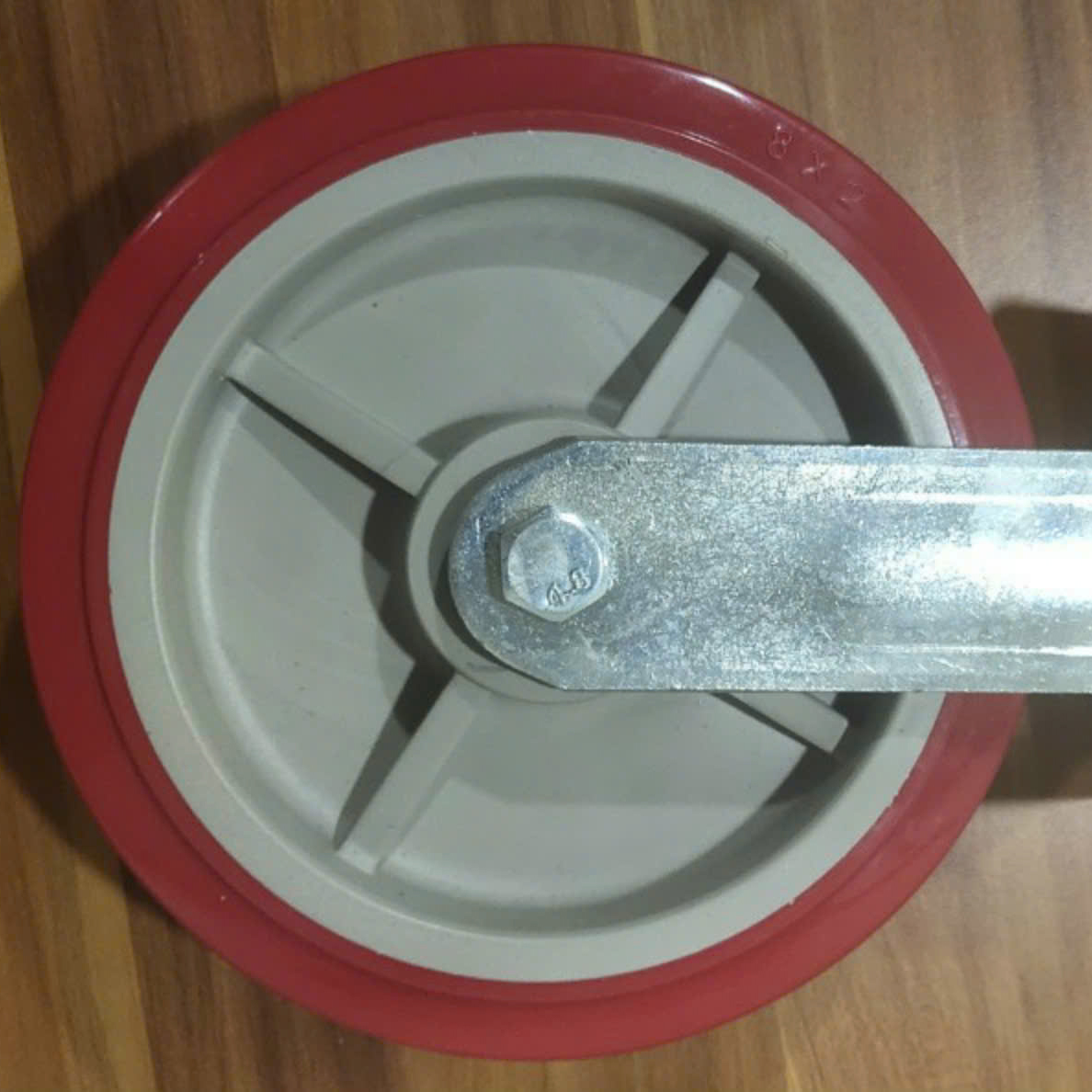 Bánh xe đẩy nhựa TPR đàn hồi BXD038 4in, 5in, 6in, 8in khóa kép - Ảnh 10
