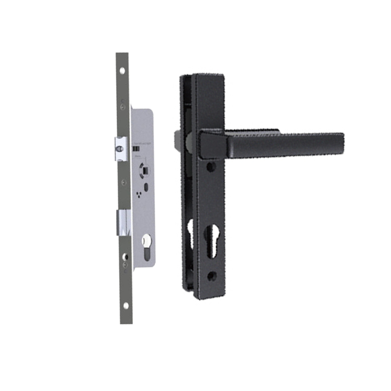Khóa cửa xếp trượt 63 Draho tay PM-23 màu đen, xám, bạc