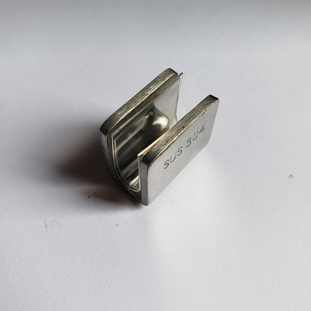 Kẹp kính U 3cm không khoan kính inox 304 - Ảnh 3