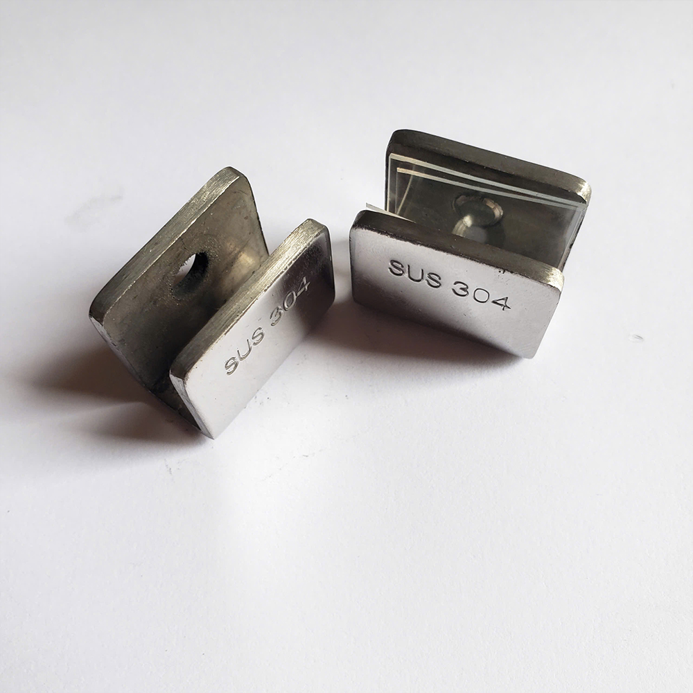 Kẹp kính U 3cm không khoan kính inox 304 - Ảnh 4