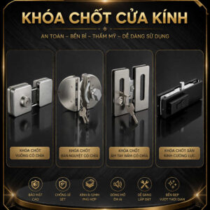 Khóa chốt cửa kính
