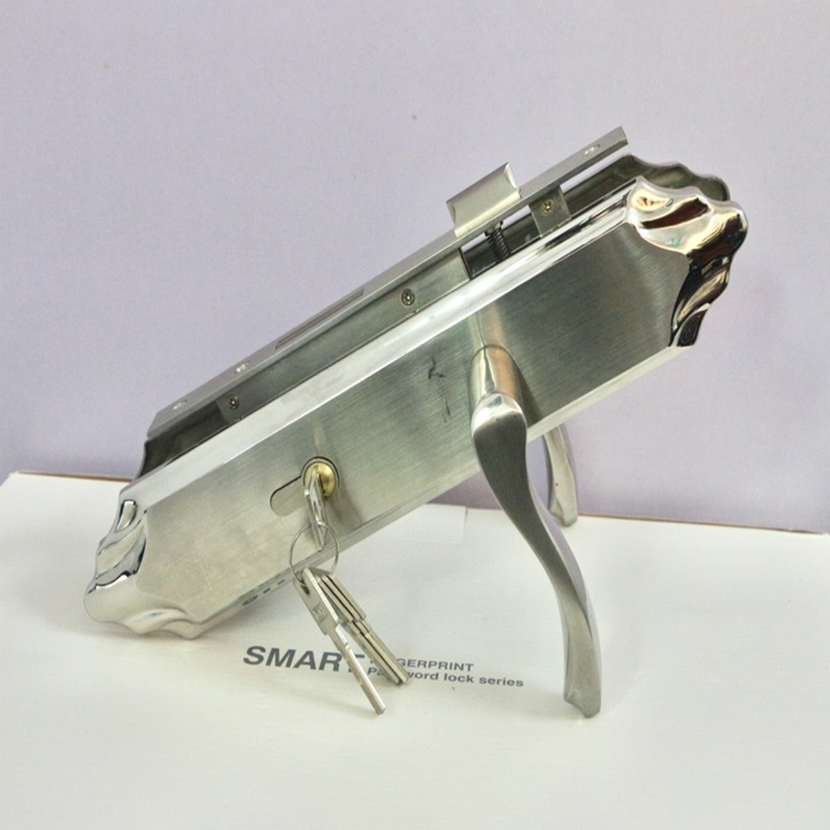 Khóa cửa inox 304 KC002-8533 tay 1.5ly dài 330mm