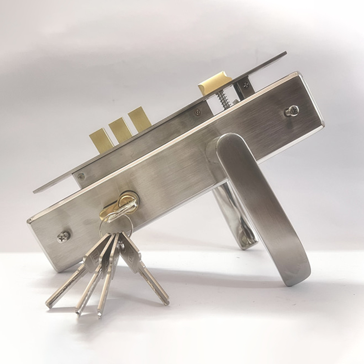 Khóa cửa inox 304 KC004-8526 tay 2ly dài 260mm