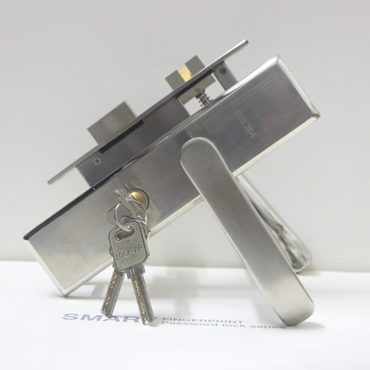 Khóa cửa inox 304 KP019-5020 tay 1.5ly dài 200mm