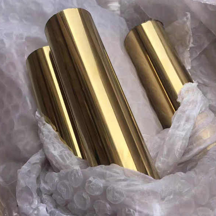 Ống Inox 304 Ø22 R010-2000 màu vàng dài 2m - Ảnh 2