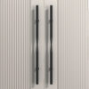 Tay nắm cửa TN040 nhôm đặc ø32 caro đen mờ