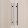 Tay nắm cửa TN057 nhôm đặc ø32 trơn đen mờ