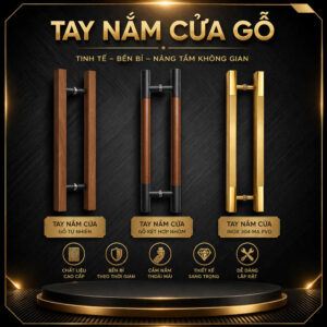 Tay nắm cửa gỗ