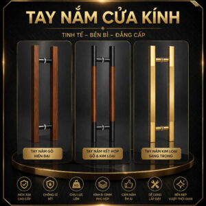 Tay nắm cửa kính