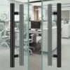 Tay nắm cửa tròn ø38 TN023 Inox 304 đen mờ