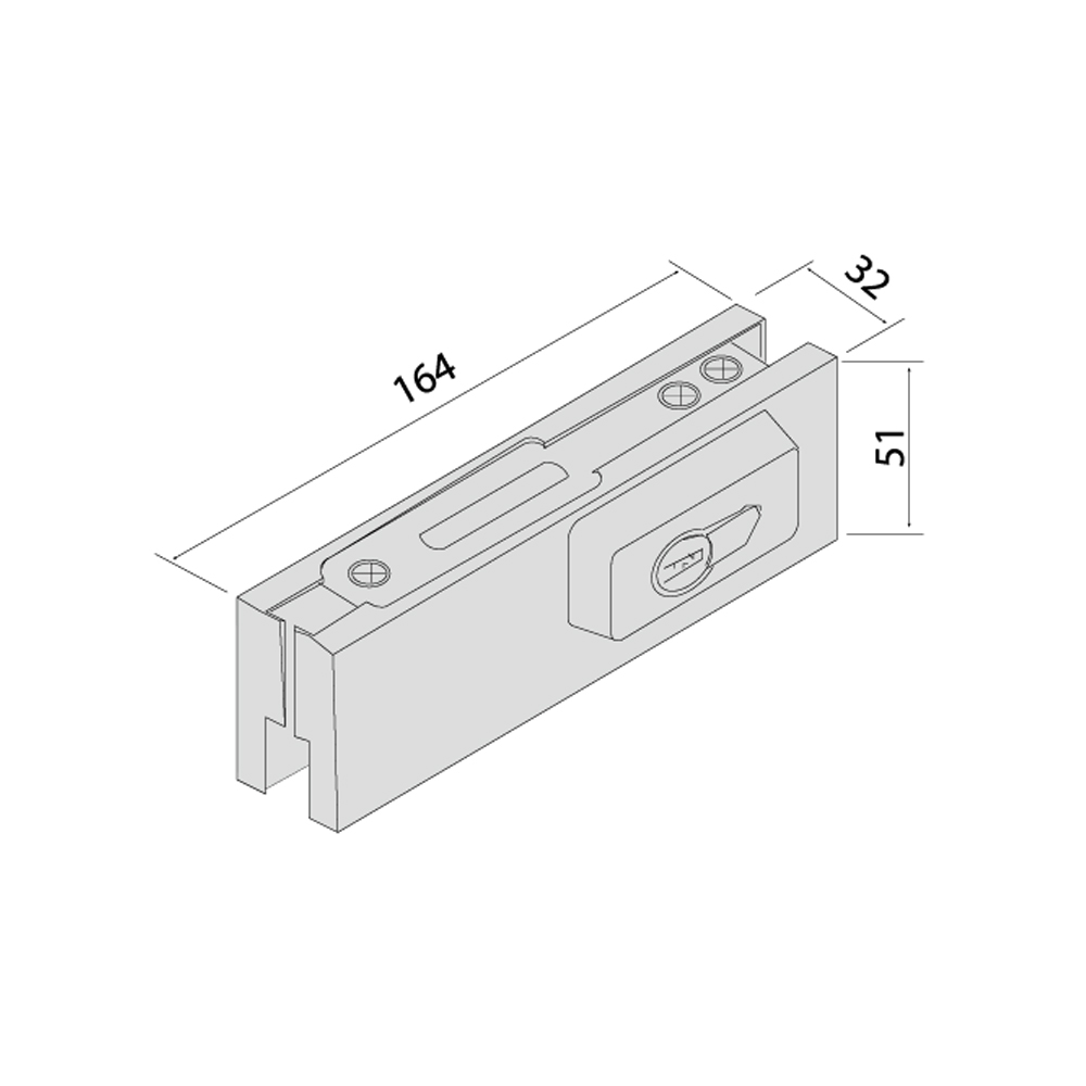 Khóa sàn cửa kính GMT DVPUS-010 Inox mờ - Ảnh 2