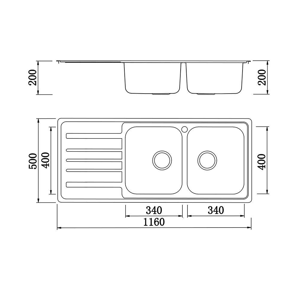 Bồn rửa chén Konox Artusi KS11650 1D - Ảnh 4