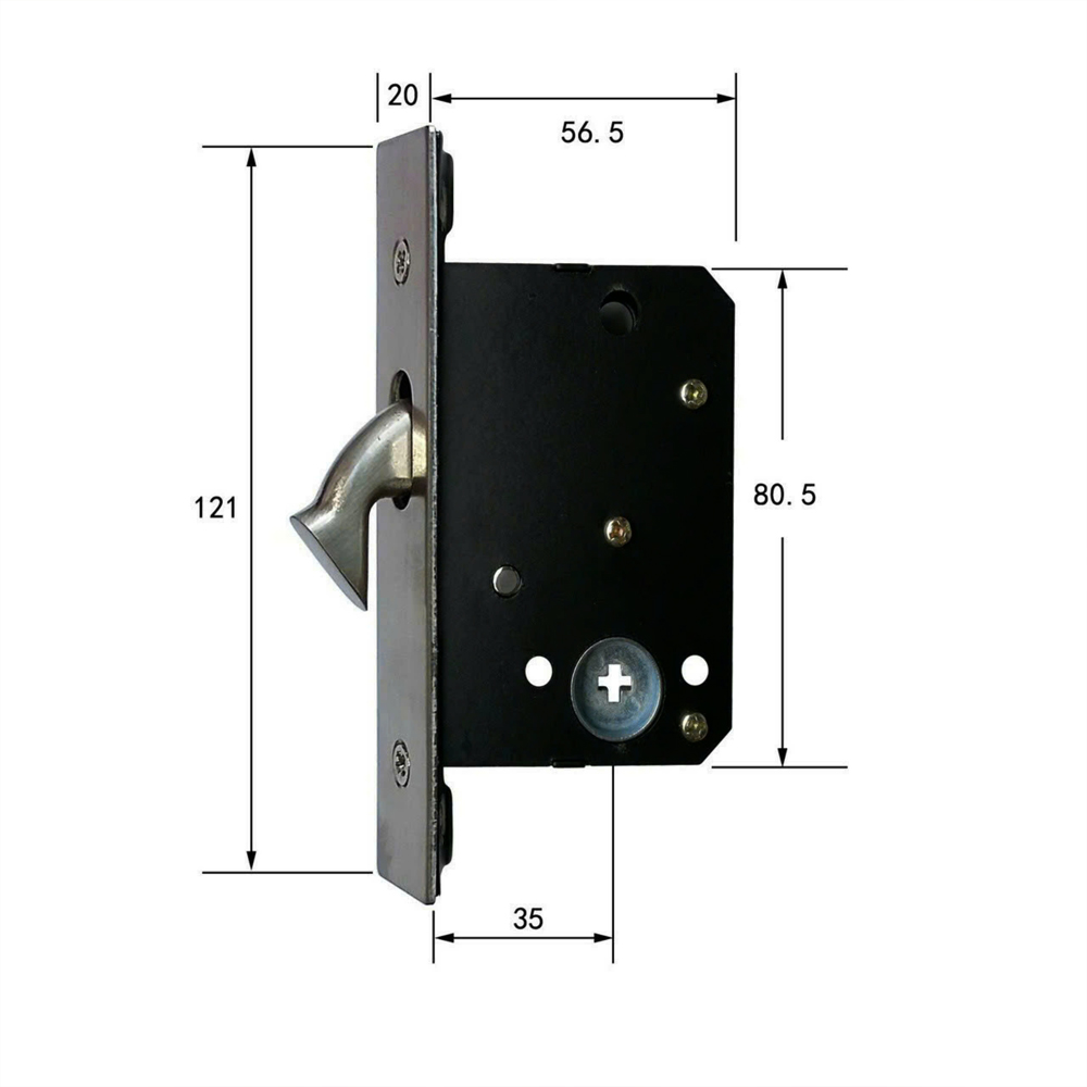 Khóa cửa lùa tay nắm âm KCL001-101 - Ảnh 3
