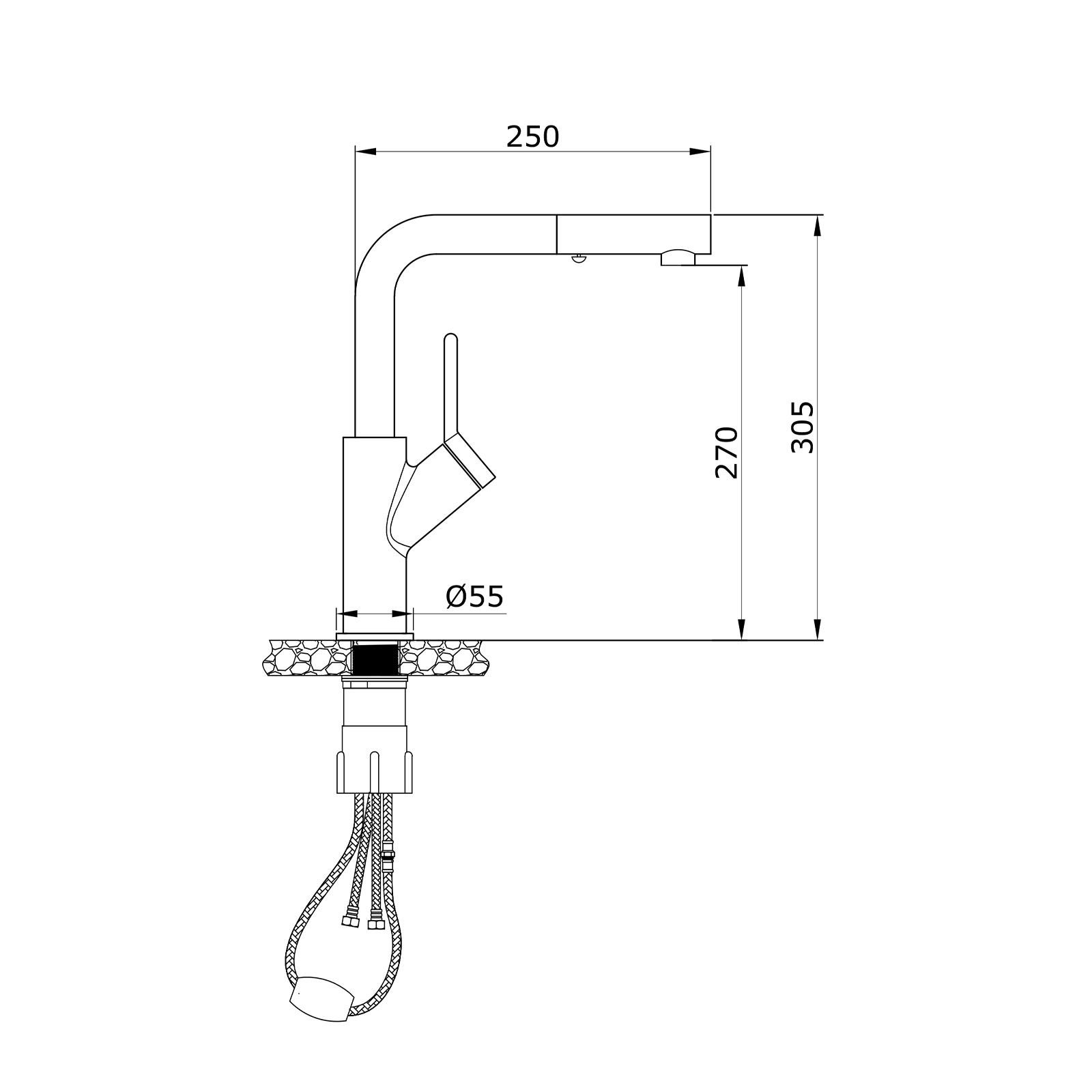 Vòi nước nóng lạnh Konox Artan Chrome - Ảnh 2