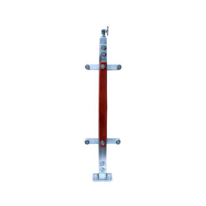 Trụ cầu thang kính TLC008-003 Inox 304 ốp gỗ đế mặt