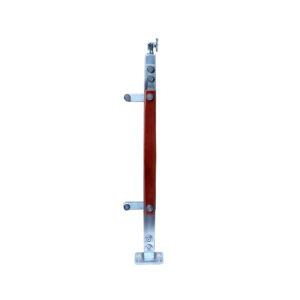 Trụ cầu thang kính TLC008-004 Inox 304 ốp gỗ đế mặt