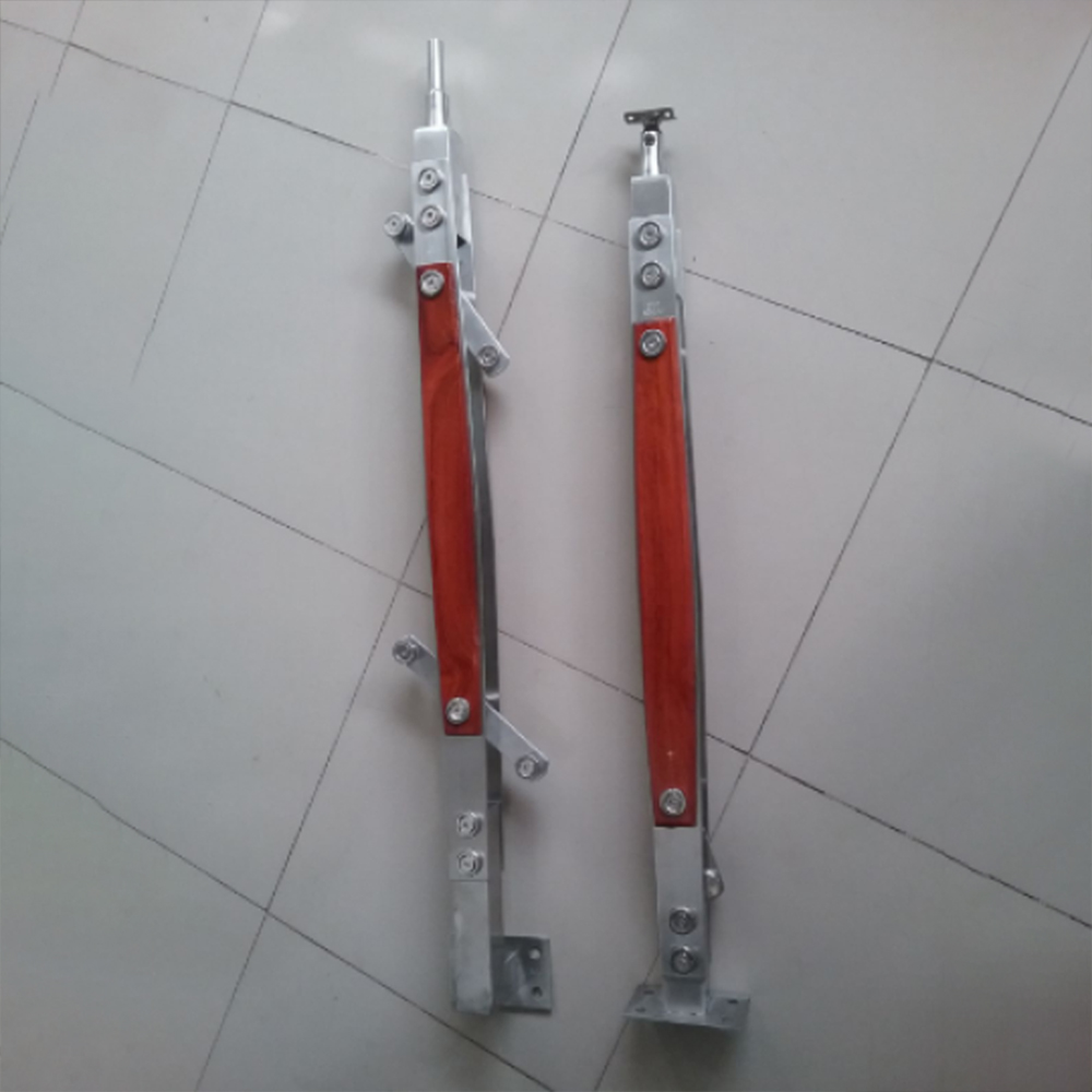 Trụ cầu thang kính TLC008-002 Inox 304 ốp gỗ đế mặt - Ảnh 6