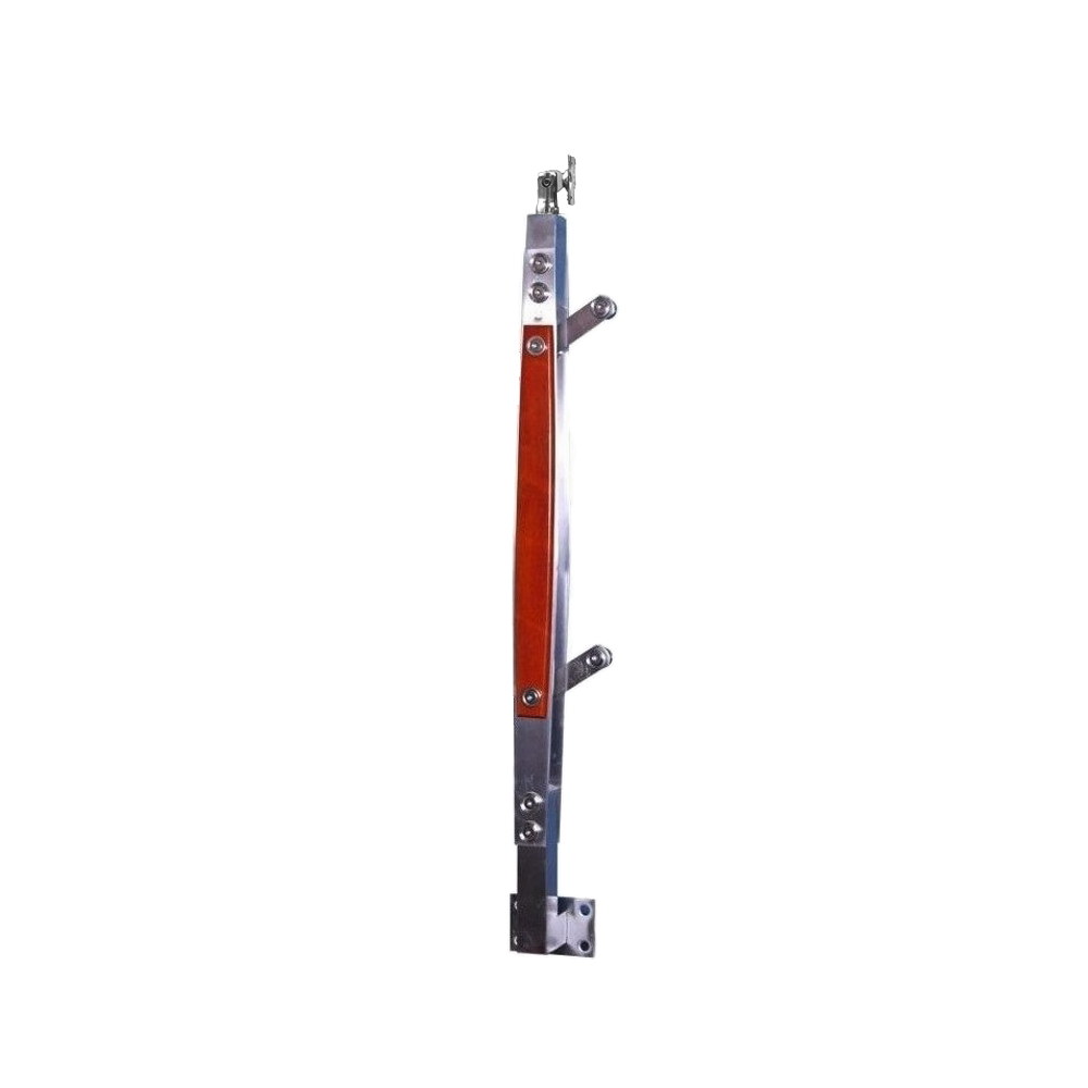 Trụ cầu thang kính TLC009-004 Inox 304 ốp gỗ đế hông
