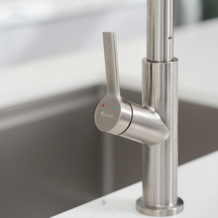 Vòi nước nóng lạnh Konox Tema Nickel - Ảnh 3