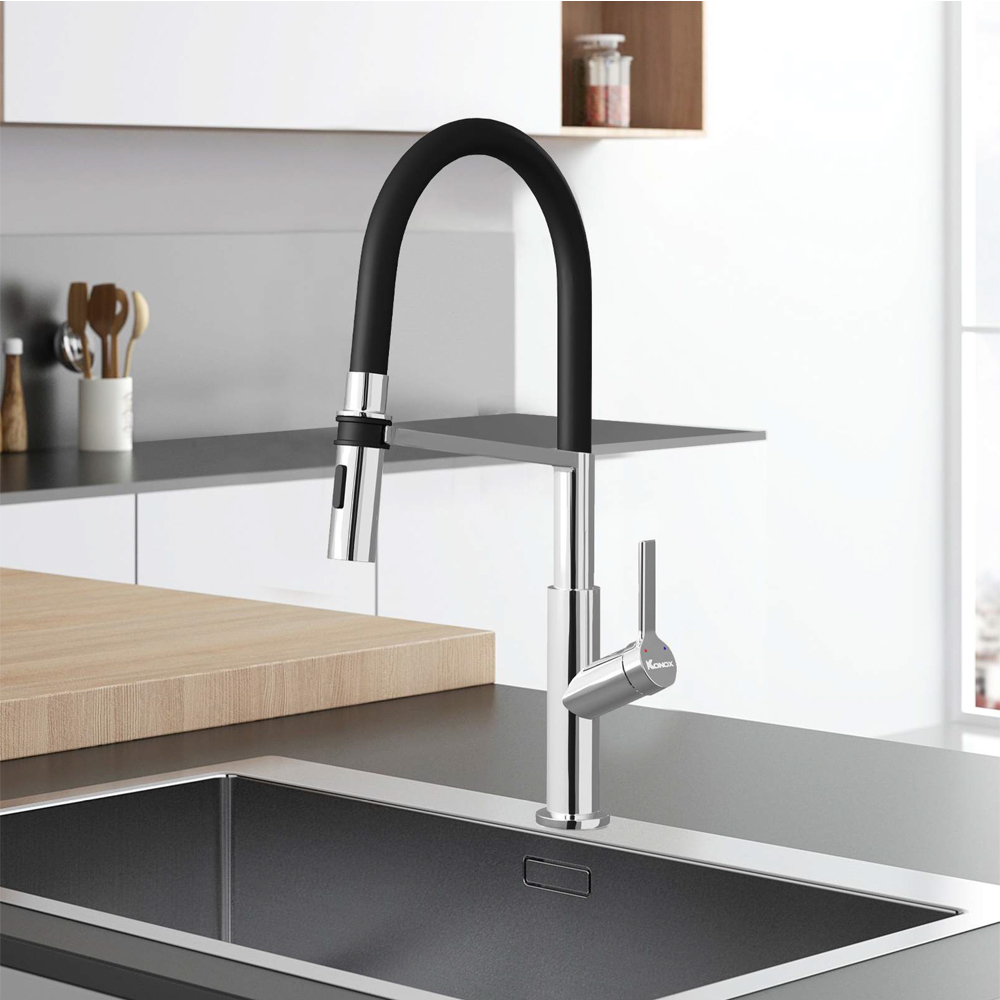 Vòi nước nóng lạnh Konox Tema Nickel - Ảnh 2