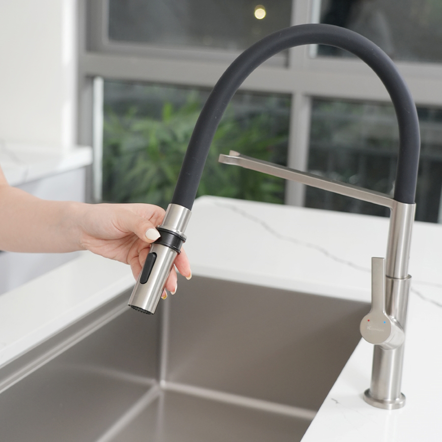 Vòi nước nóng lạnh Konox Tema Nickel - Ảnh 6