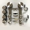 Bánh xe đơn cửa lùa kính ray Ø25 VVP Inox bóng