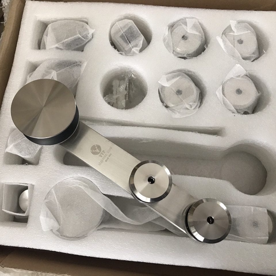 Bánh xe đơn cửa lùa kính ray Ø25 VVP Inox bóng - Ảnh 4