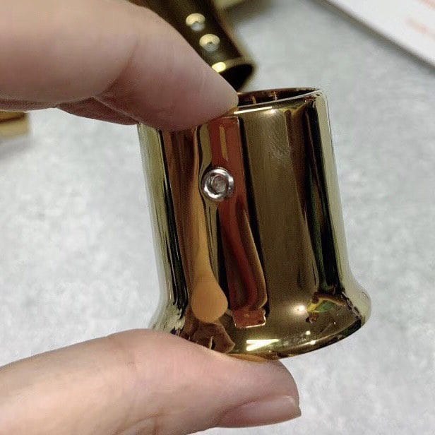 Chén tường giữ đầu ống inox Ø25 VVP vàng bóng - Ảnh 2