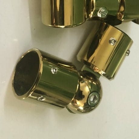 Co nối chuyển góc Ø25 VVP vàng bóng - Ảnh 3