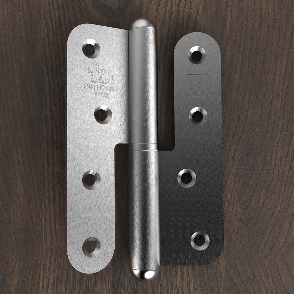 Bản lề cối Huy Hoàng inox Posco dài 125mm dày 3mm - Ảnh 4