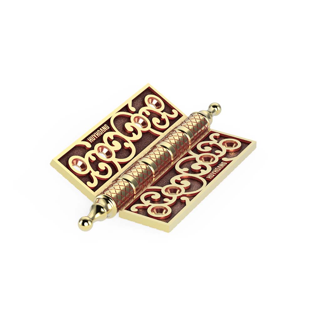 Bản lề lá Huy Hoàng BLLHCP04 đồng thau 100x76x4.5mm - Ảnh 2
