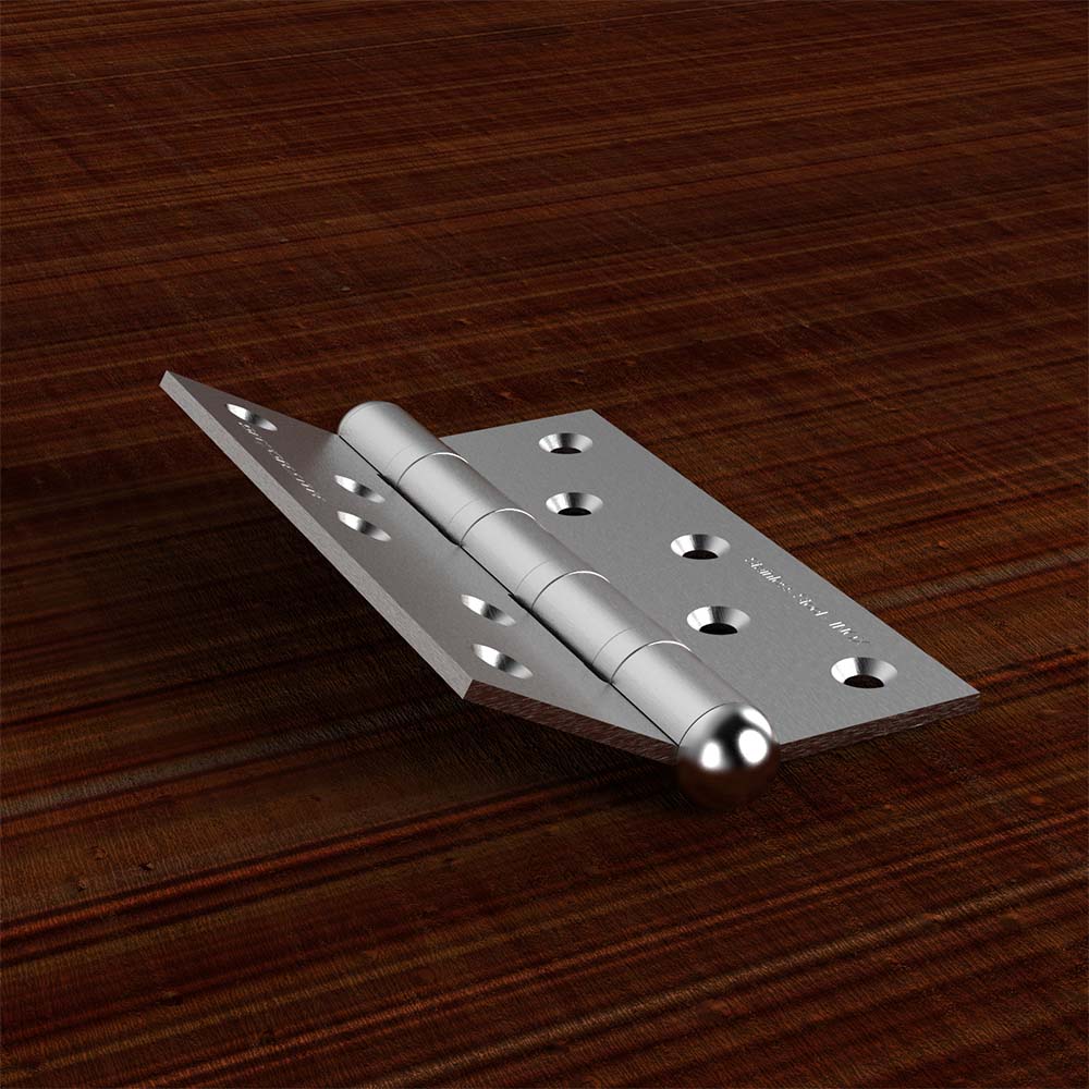 Bản lề lá Huy Hoàng BLLSS04 inox Posco 126x77x3mm - Ảnh 3