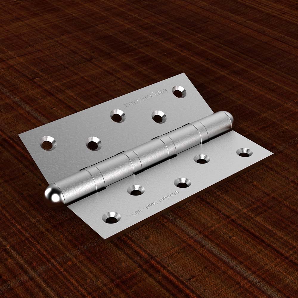 Bản lề lá Huy Hoàng BLLSS04 inox Posco 126x77x3mm - Ảnh 4