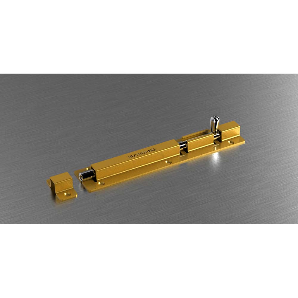 Chốt cửa vàng Huy Hoàng CC02-ZVA thép dài 200mm - Ảnh 3