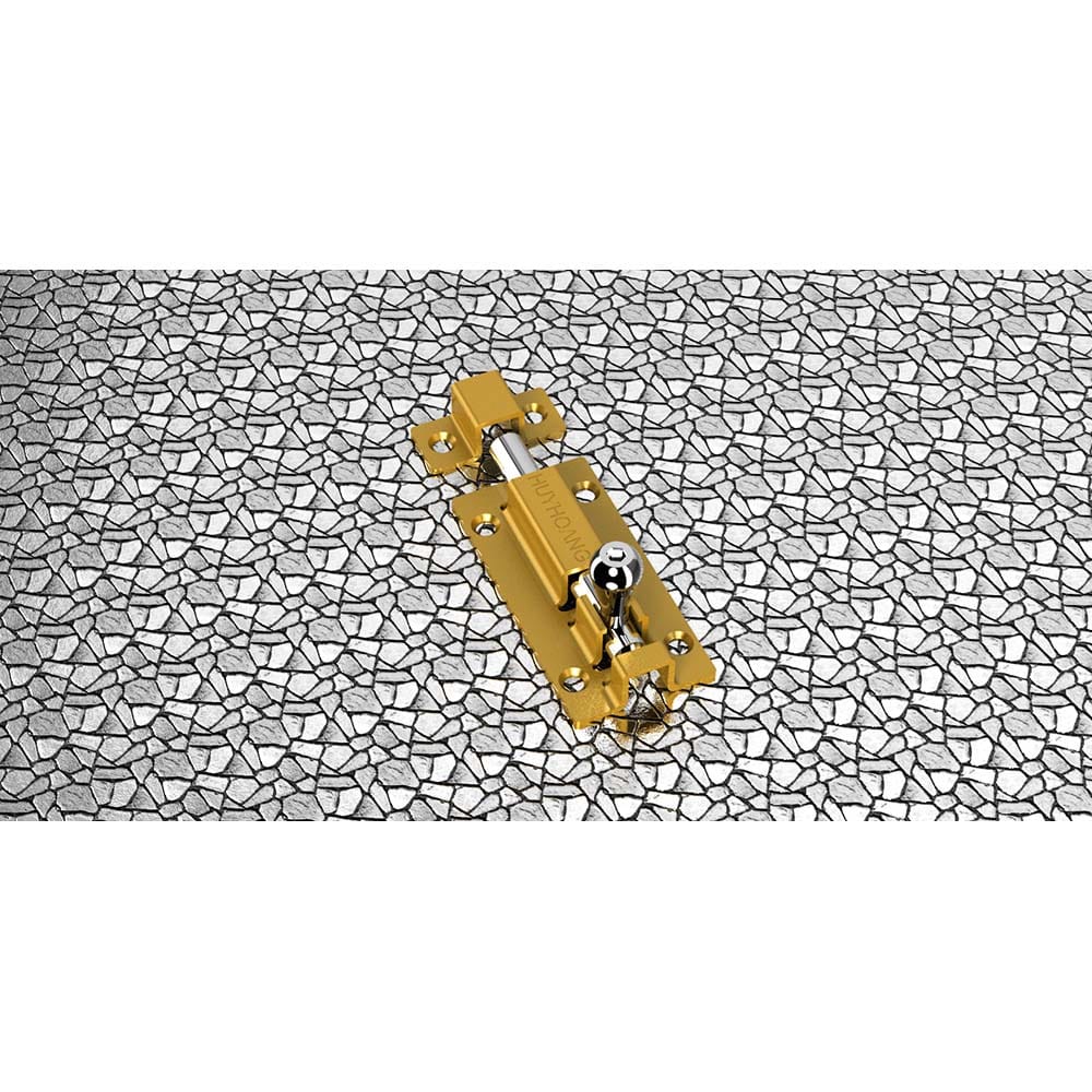 Chốt cửa vàng Huy Hoàng CC03-ZVA thép dài 60mm - Ảnh 3
