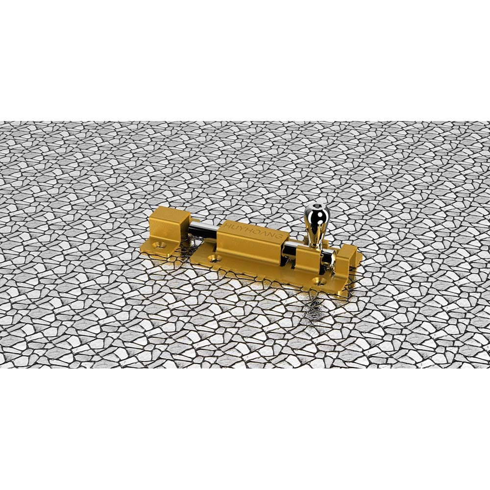 Chốt cửa vàng Huy Hoàng CC03-ZVA thép dài 60mm - Ảnh 2
