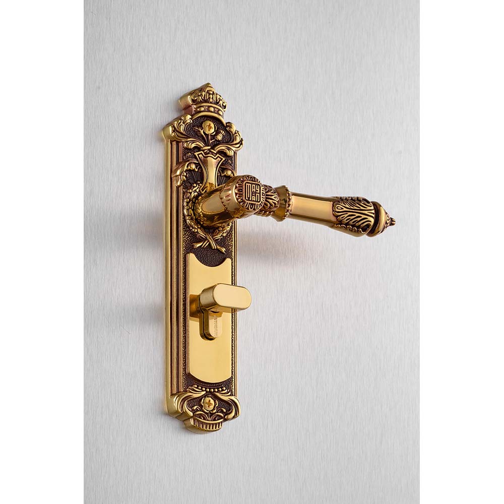 Bộ khóa tay nắm đồng thau HC 5824 dài 220 - Ảnh 3