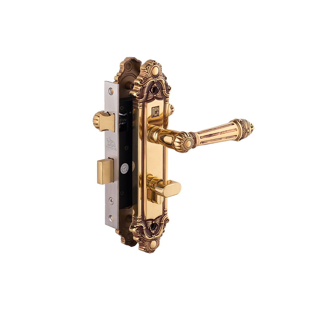 Bộ khóa tay nắm đồng thau HC 5826 dài 224 - Ảnh 4