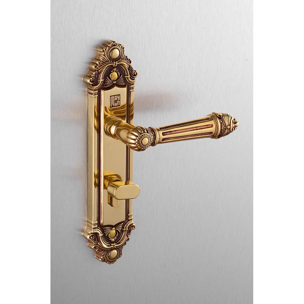 Bộ khóa tay nắm đồng thau HC 5826 dài 224 - Ảnh 5